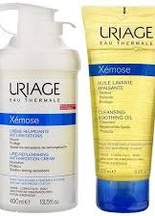 Урьяж очищающее успокаивающее масло для лица и тела uriage xemose cleansing4 фото