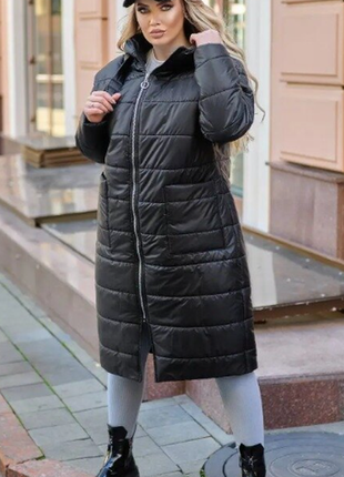 Пальто женское теплое зимнее батал 3 цвета 50-52,54-56,58-60,62-64 2plbeg1377-0063tве