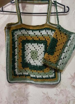 Handmade комплект сумка и клатч (косметичка) ручной работы