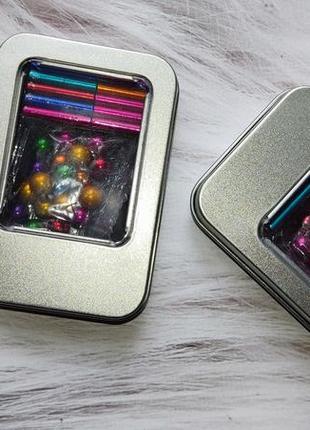 Магнітний конструктор-головоломка з кульками і паличками mix color el-1182-1