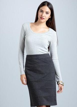 Вискозная плотная юбка-карандаш thalian со стрейчем размер 6 usa