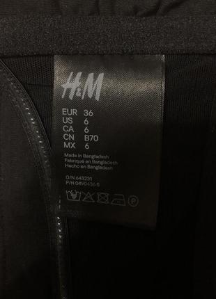 H&amp;m бандо хлопок топ лиф лифчик бюстгалтер черный9 фото