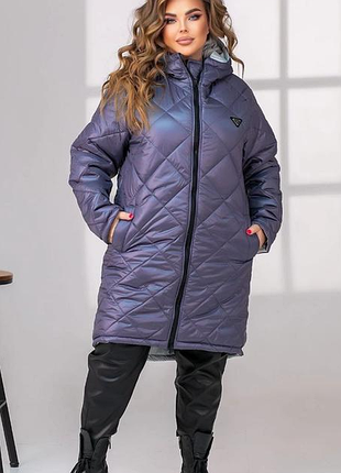 Куртка женская зимняя стеганая 5 цветов 48-50 52-54 56-58 rin2317-1070tве