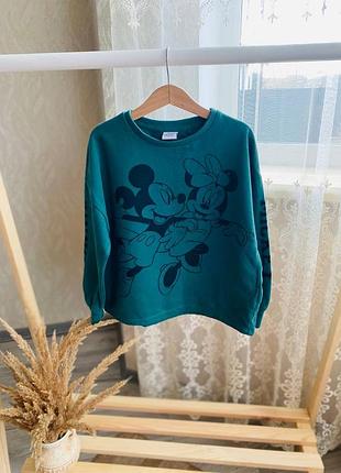 Кофта с микки маусом, кофточка двунить, свитшот на 6-7 лет