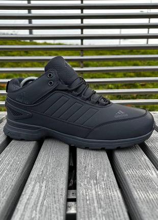 Зимові чоловічі кросівки чорні адідас adidas gore-tex2 фото