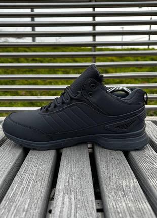 Зимові чоловічі кросівки чорні адідас adidas gore-tex9 фото