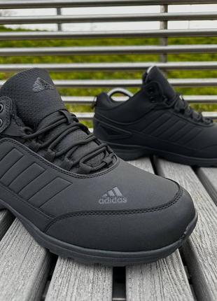 Зимові чоловічі кросівки чорні адідас adidas gore-tex8 фото