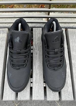Зимові чоловічі кросівки чорні адідас adidas gore-tex6 фото