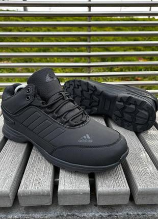 Зимові чоловічі кросівки чорні адідас adidas gore-tex7 фото
