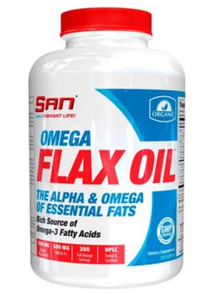 Жирні кислоти san omega flax oil 200 softgels (5234669)