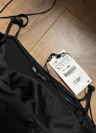 Атласное платье zara new