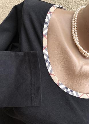 Базова,чорна кофточка,лонгслив,джемпер,бавовна,люкс бренд burberry honey оригінал8 фото