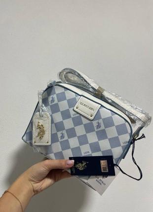 Оригинальная брендовая сумка u.s. polo assn. diamond signature light blue