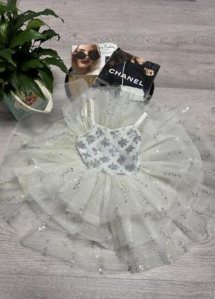 Сукня пачка пляття сніжинки карнавальна сукня1 фото