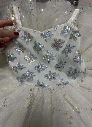 Сукня пачка пляття сніжинки карнавальна сукня3 фото