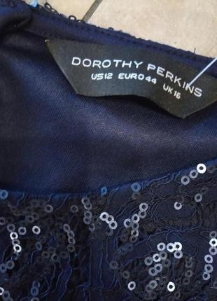 Ошатне мереживну сукню міді розшите паєтками від dorothy perkins2 фото