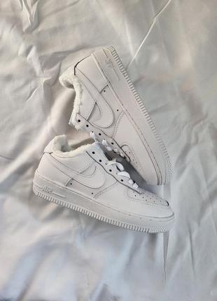 Зимние nike air force 1 white winter4 фото