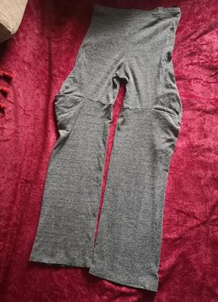 Вязаные штаны колготы лосины карго меланж3 фото