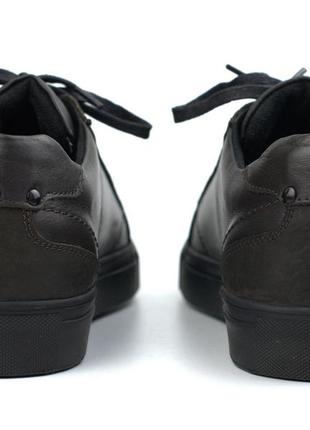Мужская обувь больших размеров кожаные кроссовки коричневые кеды rosso avangard puran5 фото