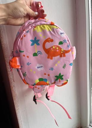 Детский рюкзак для девочки с драконами розовый, портфель7 фото