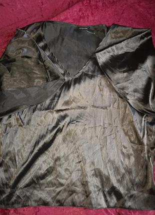 Блузка атласна v-виріз l-xxl