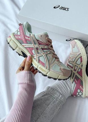 Женские кроссовки asics gel-kahana 8 white pink marathon running