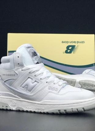 Зимние женские кроссовки new balance 550 winter white fur белого цвета с мехом3 фото