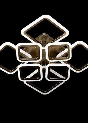 Люстра світлодіодна led свет sl-5331/4+4 ab з пультом 192 w антична-бронзова