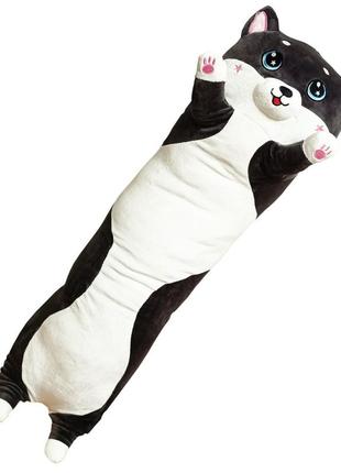 М'яка іграшка "кіт батон" k15307 сірий 65 см