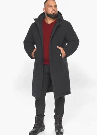 Удлиненная чёрная зимняя мужская куртка braggart arctic, оригинал германия