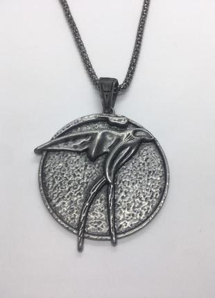 Кулон медальйон цири птица witcher ciri medallion necklace
