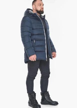 Чорна  тепла зимова куртка чоловіча з кишенями braggart aggressive