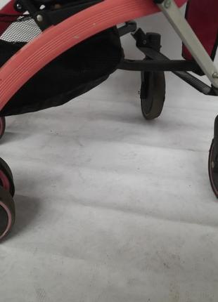 Б/у детская коляска-трость для девочки miracolo rainbow d200 малиновый4 фото