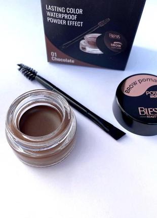 Помада для брів bless beauty brow pomade 01 chocolate4 фото