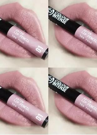 Олівець для губ colour intense satin lip pencil, 01 tea rose