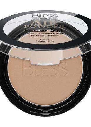 Компактная минеральная пудра для лица bless beauty air powder 5 in 1 spf 15, 106