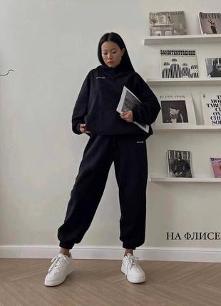 Жіночий теплий спортивний костюм oversize на флісі ❄️