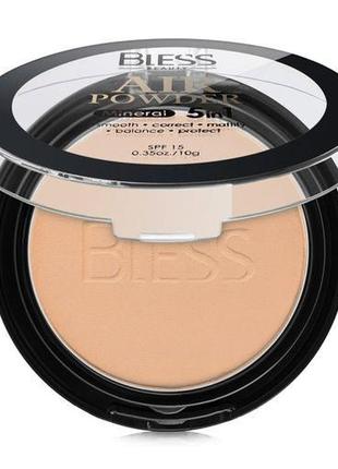 Компактная минеральная пудра для лица bless beauty air powder 5 in 1 spf 15, 104