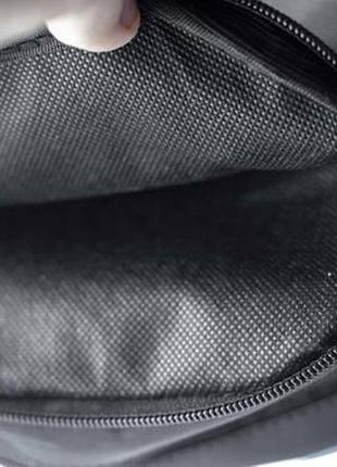 Чоловіча сумка месенджер stone island casual чорна спортивна барсетка тканинна сумка через плече6 фото