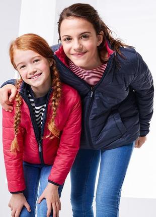 Двостороння демі куртка для дівчинки tchibo р. 110 - 116