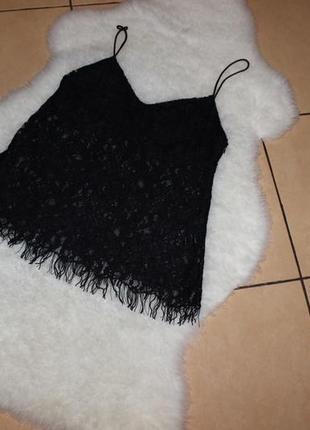 Майка черная кружевная от seven sisters