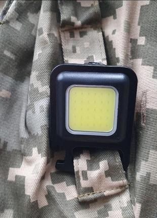 Тактичний універсальний ліхтарик карабін на блискавку шолом каску з акумулятором заряджанням від usb  id 155707
