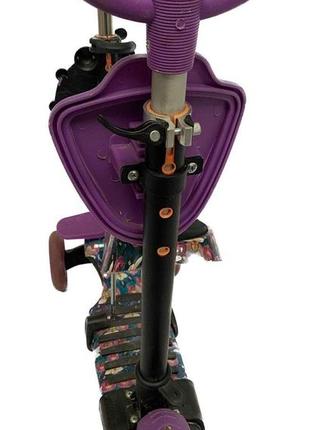 Б/у детский самокат scooter божья коровка с принтом фиолетовый3 фото
