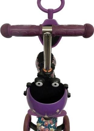 Б/у детский самокат scooter божья коровка с принтом фиолетовый2 фото