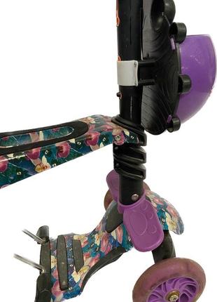 Б/у детский самокат scooter божья коровка с принтом фиолетовый4 фото