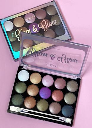 Палитра теней parisa cosmetics e-615 glam & glow baked eyeshadow palette №1