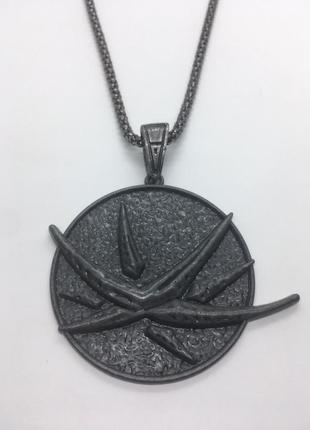 Кулон медальйон із обсидіановою зіркою відьмак йенніфер the witcher black star