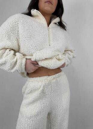 Плюшевий костюм тедді 🧸❄️ жіночий теплий костюм2 фото