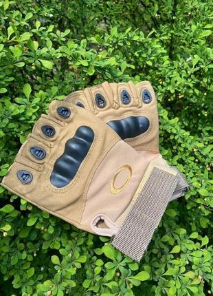 Тактичні рукавиці військові. розмір м(20 см) обхват долоні (тактична рукавичка oakley колір олива  id 155707