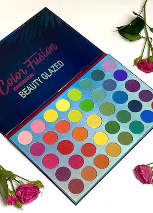 Палетка теней для век beauty glazed color fusion eyeshadow palette 39 оттенков